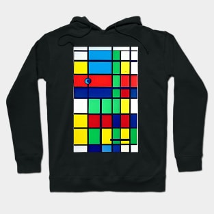 Abstract Modern: Bold Colors Squares Rectangles Hoodie